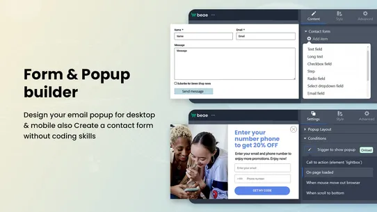 Beae Landing Page Builder screenshot