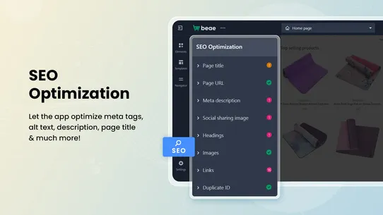 Beae Landing Page Builder screenshot