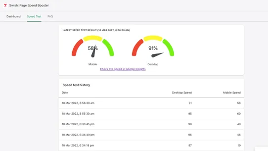 Swish: Page Speed Booster screenshot