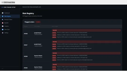 COD Fraud Stop screenshot