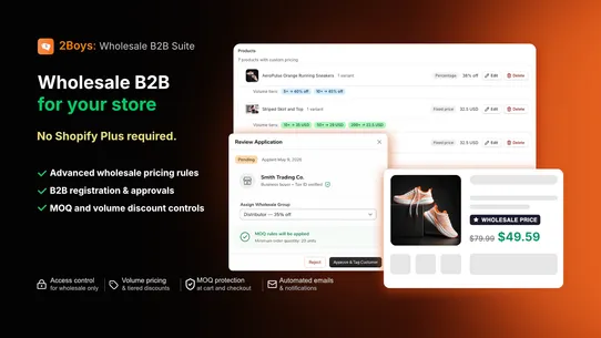2Boys: Wholesale B2B Suite screenshot
