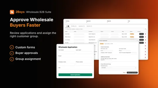 2Boys: Wholesale B2B Suite screenshot