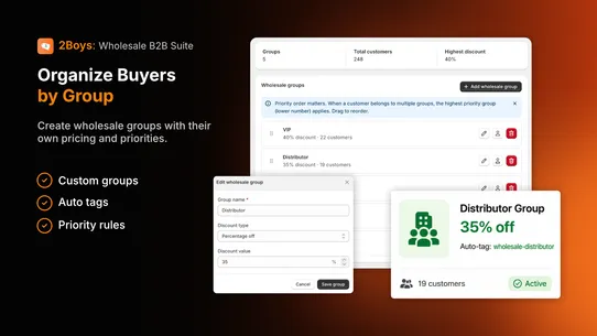 2Boys: Wholesale B2B Suite screenshot