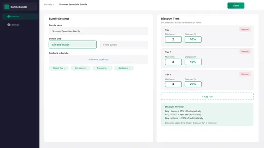 Bundle MixMatch Builder screenshot