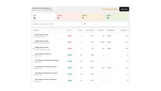 StockClock screenshot