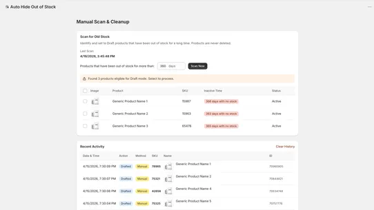 Auto Hide Out Of Stock screenshot