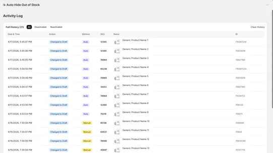 Auto Hide Out Of Stock screenshot