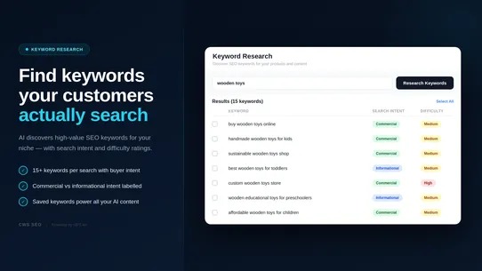 CWS ‑ SEO Content Generator screenshot