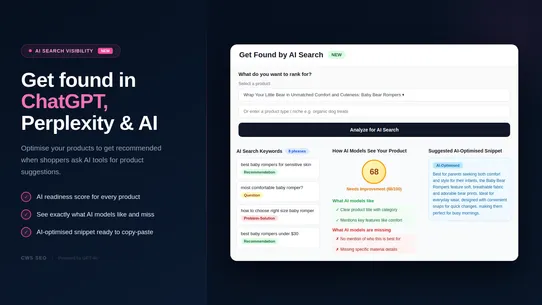 CWS ‑ SEO Content Generator screenshot