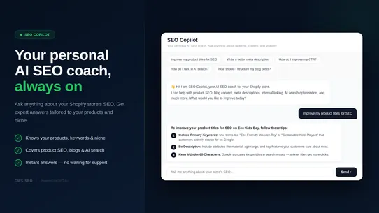 CWS ‑ SEO Content Generator screenshot