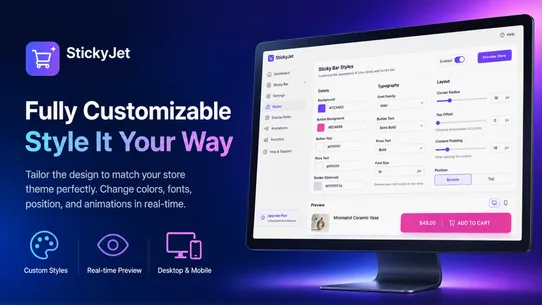 StickyJet: Sticky Cart &amp; Buy screenshot