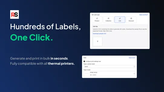 RS: QR Code Label Generator screenshot