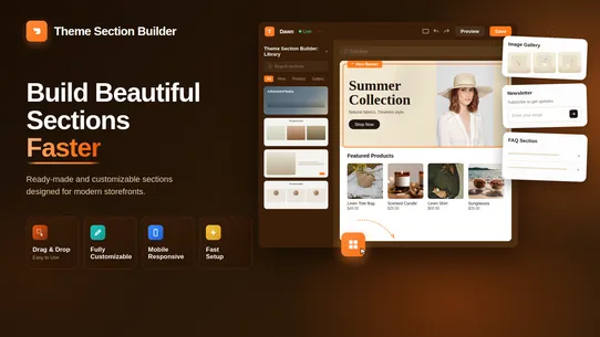 Theme Section Builder screenshot