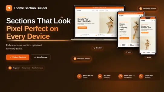 Theme Section Builder screenshot