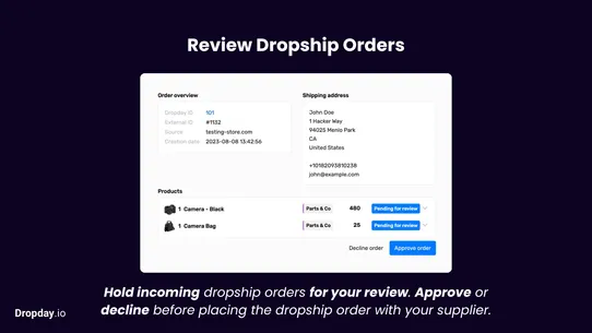 Dropshipping via Email/API/FTP screenshot