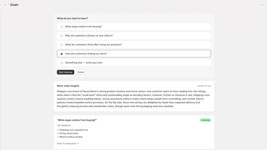 Pause: AI Customer Feedback screenshot