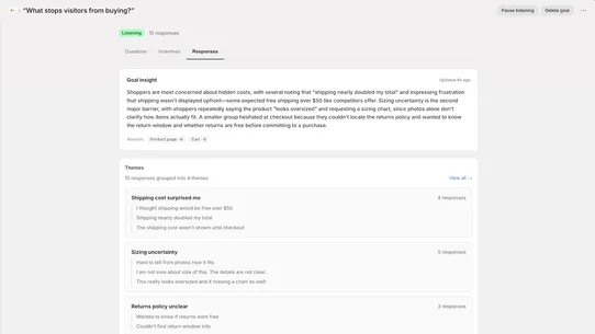 Pause: AI Customer Feedback screenshot