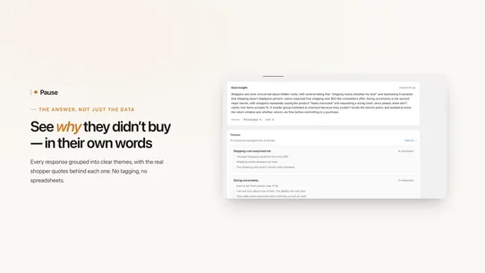 Pause: AI Customer Feedback screenshot