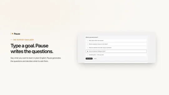 Pause: AI Customer Feedback screenshot