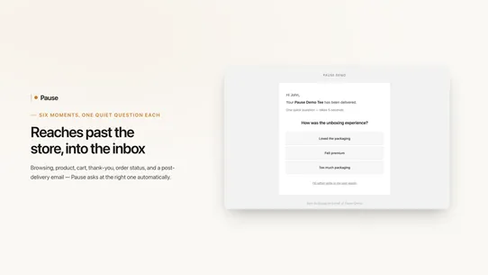 Pause: AI Customer Feedback screenshot