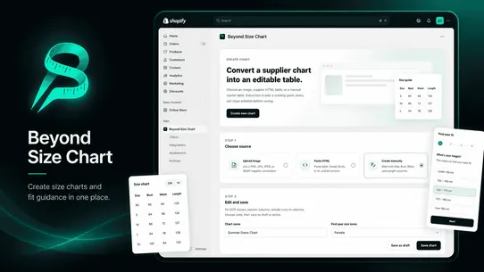 Beyond Size Chart screenshot