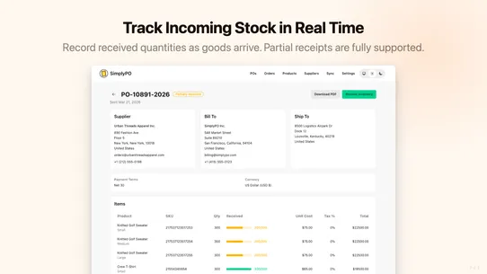 SimplyPO ‑ Purchase Orders screenshot