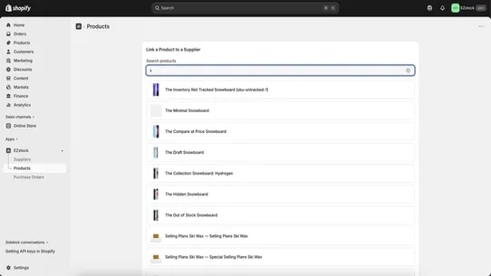 EZstock ‑ Purchase Orders screenshot
