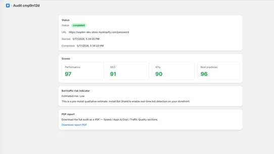 SOptim Bot Protection screenshot