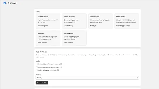 SOptim Bot Protection screenshot