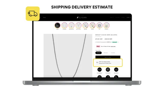 Shipping Delivery Estimate screenshot