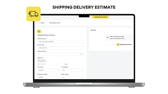 Shipping Delivery Estimate screenshot