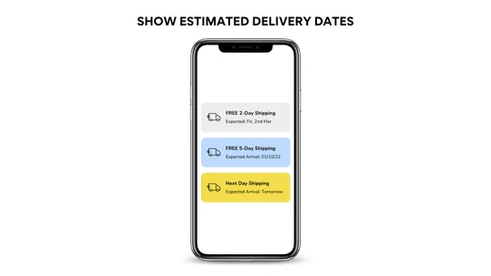 Shipify Delivery Estimate screenshot