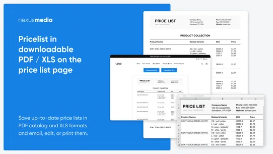 Price List Pro ‑ products list screenshot