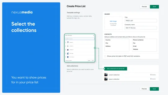 Price List Pro ‑ products list screenshot