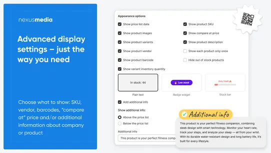 Price List Pro ‑ products list screenshot