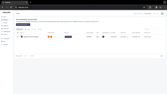 noknots PIM Connector screenshot