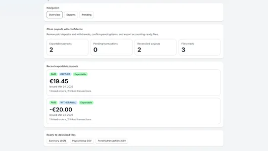 Payout Close screenshot