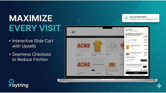 Paytring AI Cart &amp; Recovery screenshot
