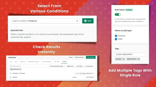 Taggify ‑ Customer &amp; Orders screenshot