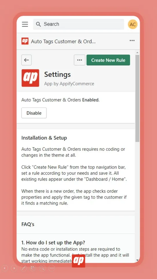 Taggify ‑ Customer &amp; Orders screenshot