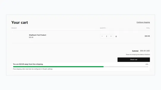 ShipReach Free Shipping Bar screenshot