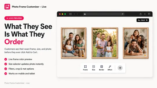 Photo Frame Customizer – Live screenshot