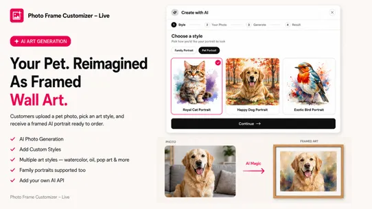 Photo Frame Customizer – Live screenshot