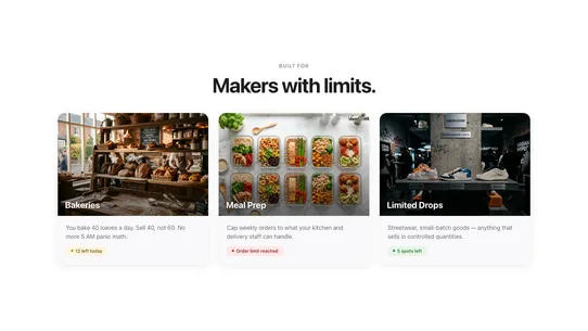 Order Cap ‑ Daily Order Limits screenshot