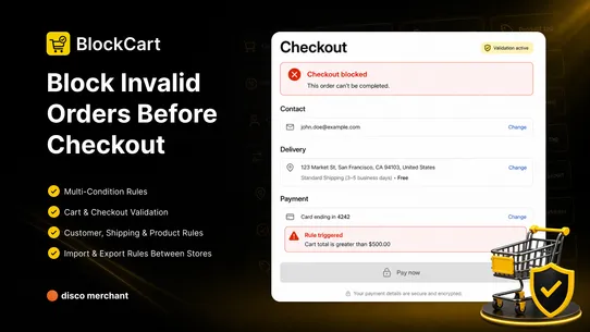 BlockCart: Checkout Validator screenshot