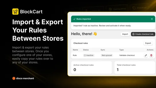 BlockCart: Checkout Validator screenshot