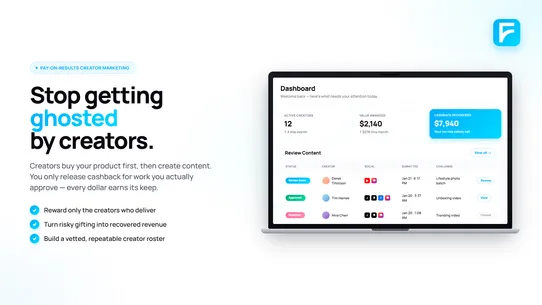 FirstShake ‑ Creator Cashback screenshot