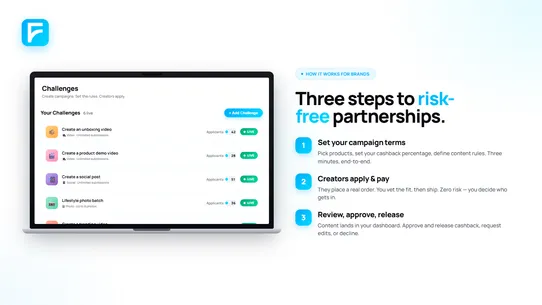 FirstShake ‑ Creator Cashback screenshot