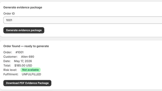 ChargebackReady screenshot