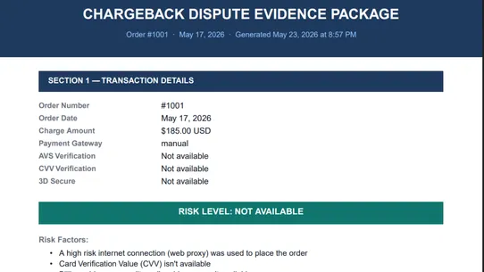 ChargebackReady screenshot
